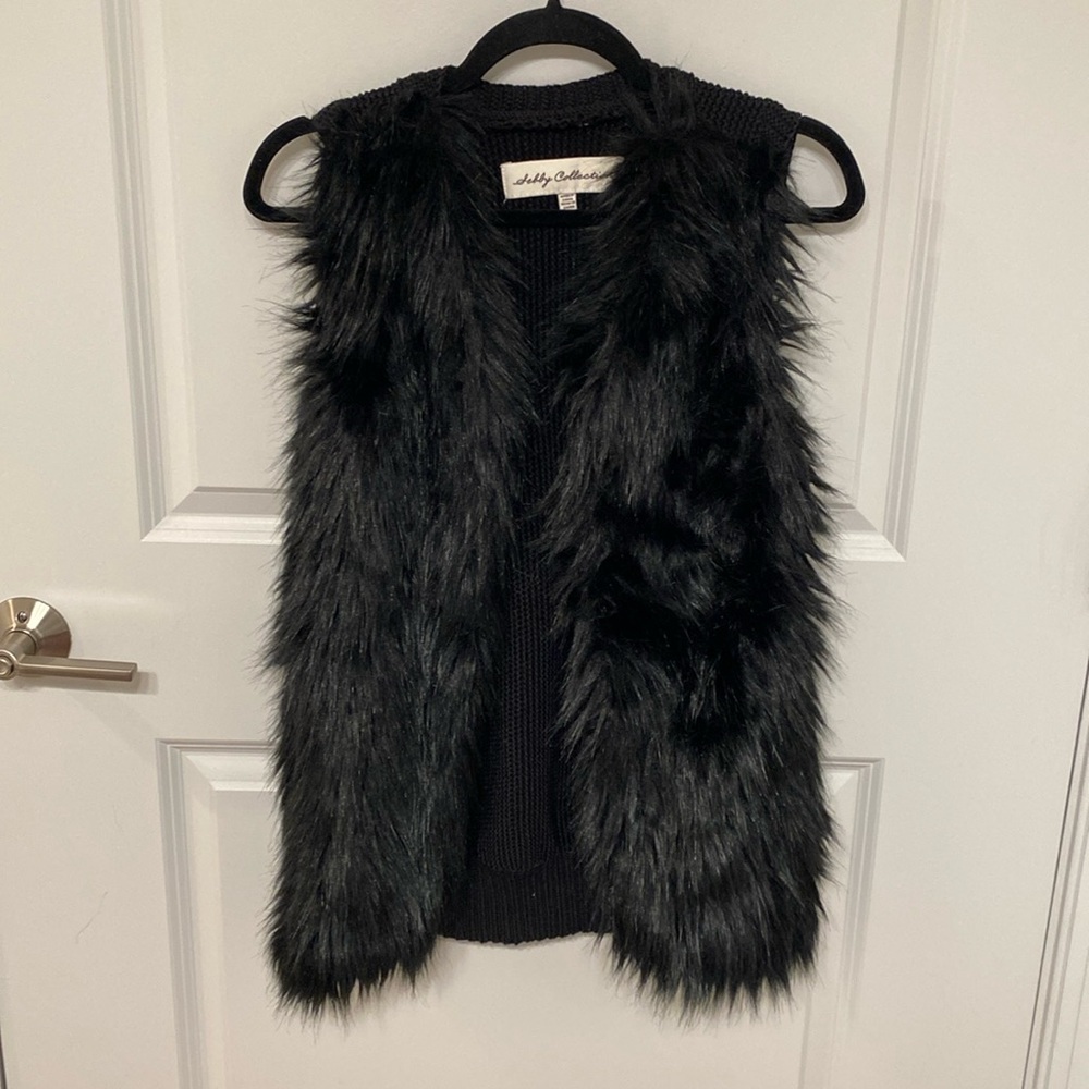 Knit and Fur Vest
